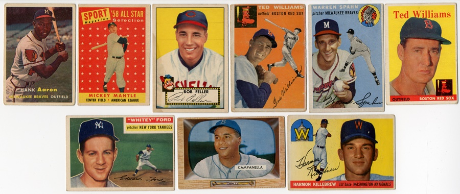 - 1950s Topps and Bowman Baseball Star Card Group (25)