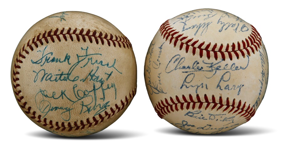 The Producer - NY Yankees Greats Signed Baseball Including Frank Baker And Old Timers Signed Ball