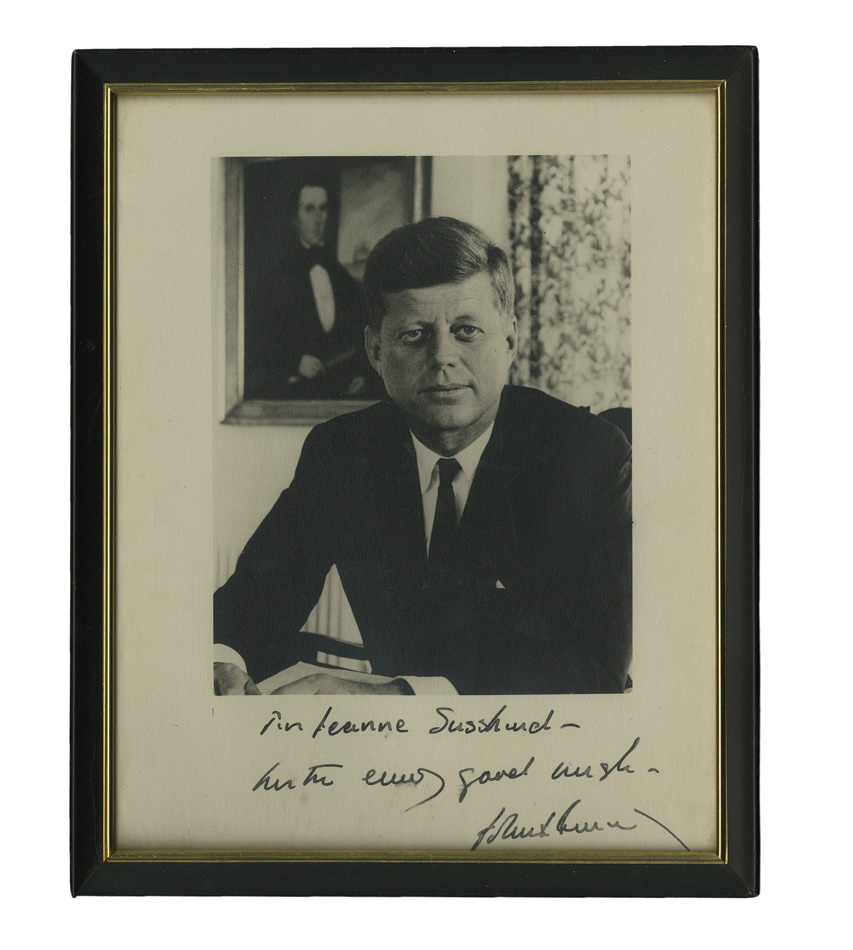 - John F Kennedy Signed and Inscribed Photo