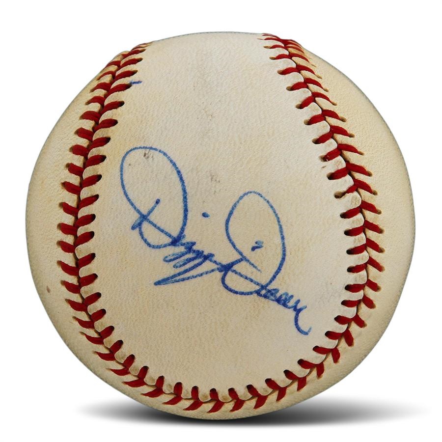 Baseball Autographs - Dizzy Dean Single Signed Baseball PSA/DNA Graded 8