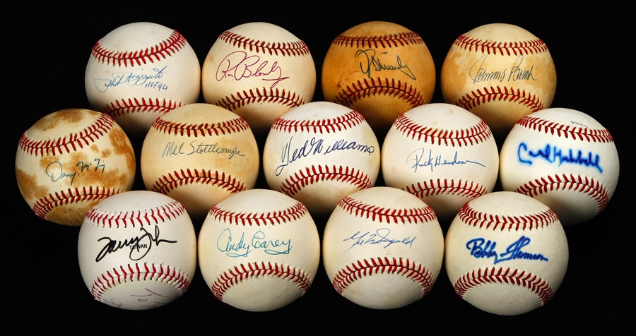- Autograph Baseball Collection Including Ted Williams (13)
