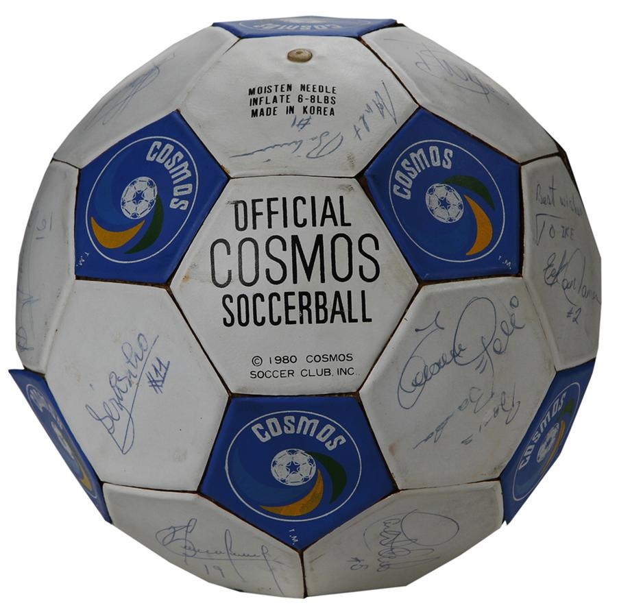 The Ike Kuhns Collection - NY Cosmos Signed Football with Pele