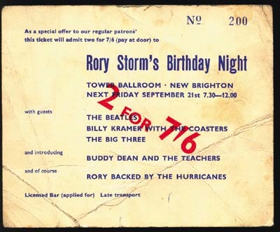 September 21, 1962 Ticket