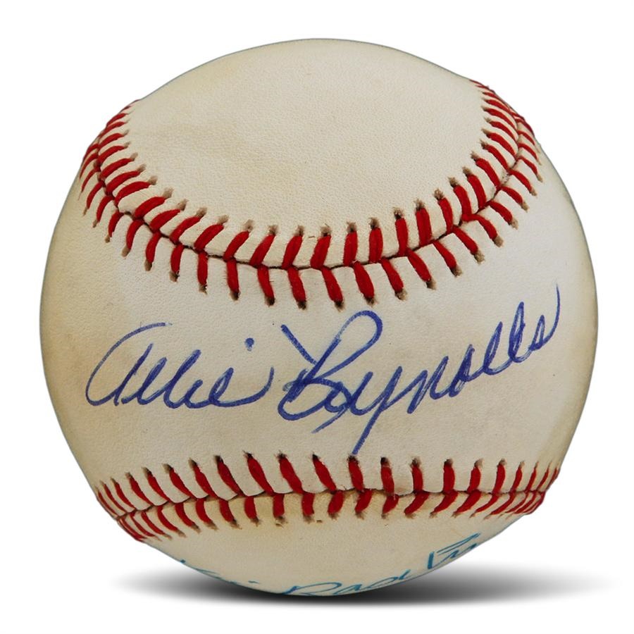 - Reynolds, Lopat and Raschi Signed Baseball