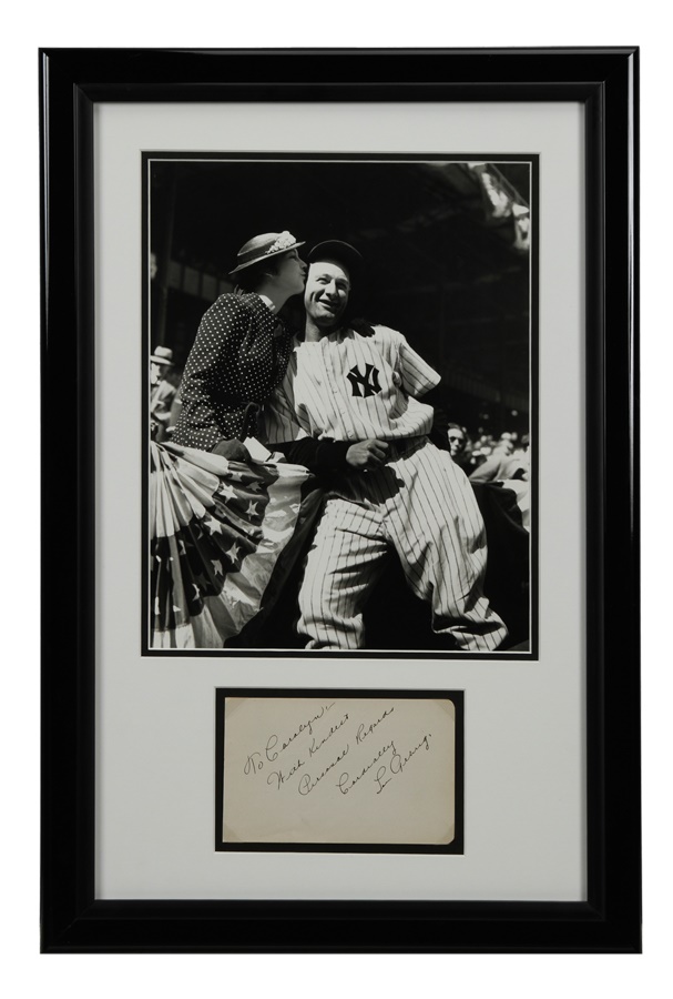 Baseball Autographs - Mint Lou Gehrig Signed Album Page