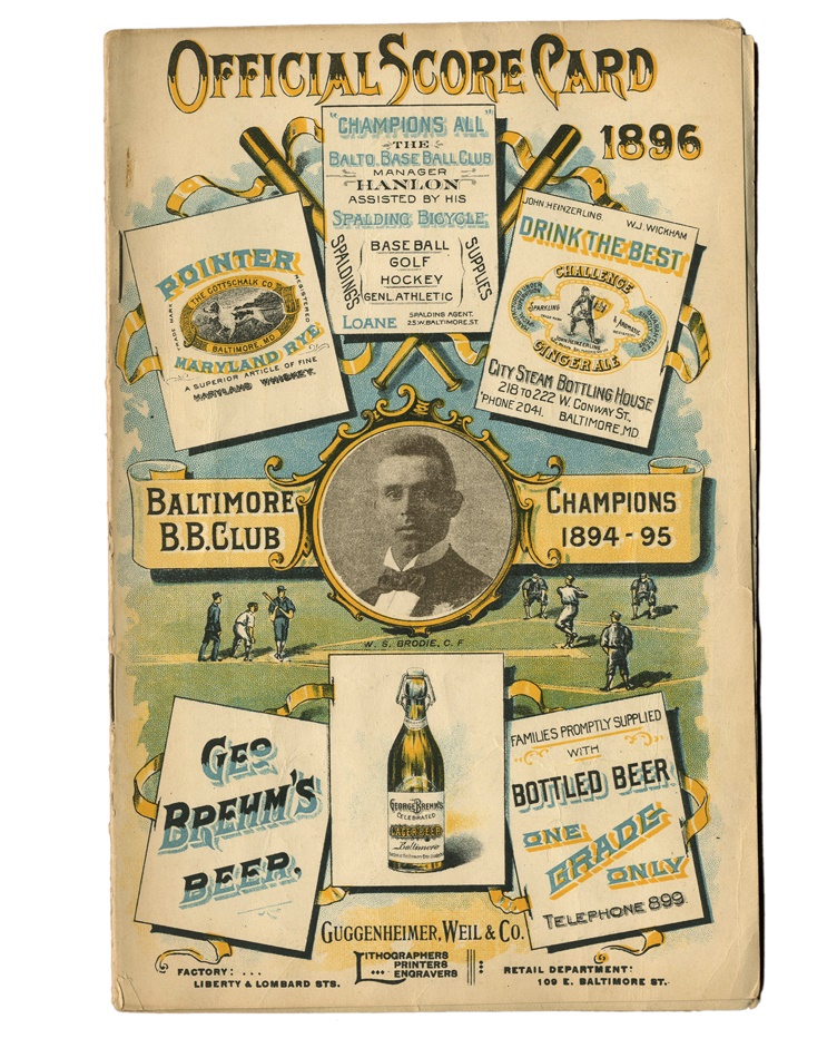 - Collection Of 1896 Baltimore Baseball Programs (7)