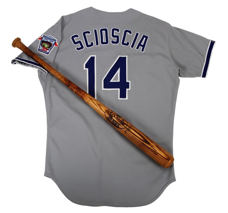 - Mike Scioscia Los Angeles Dodgers Game-Used Jersey and Bat