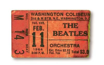 - February 11, 1964 Ticket