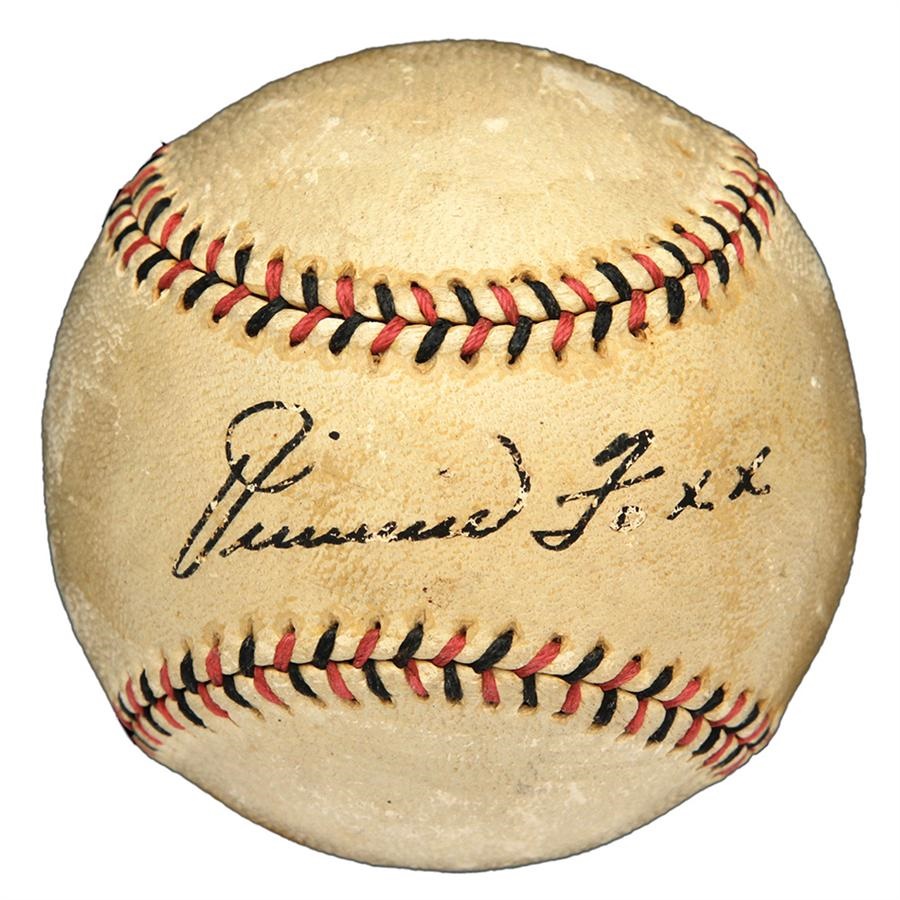 Baseball Autographs - Early Jimmie Foxx Single Signed Baseball