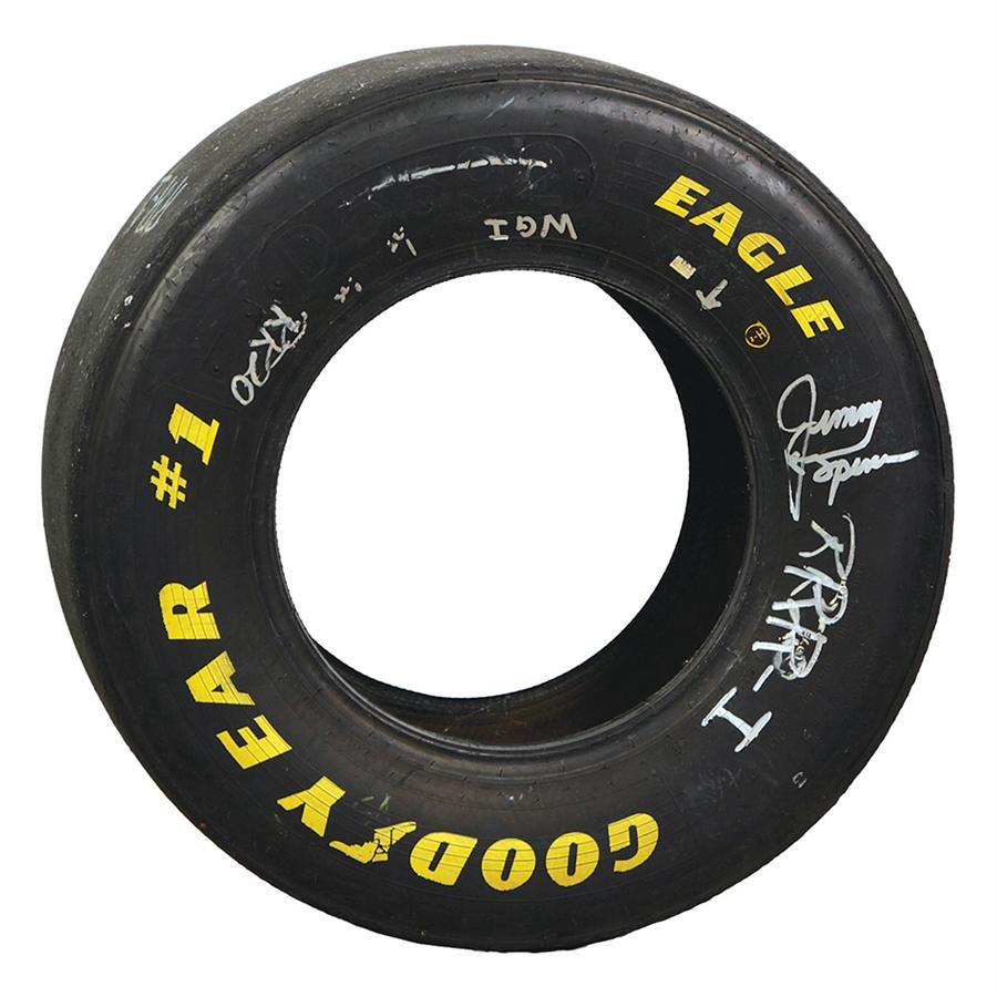 - Jimmy Spencer Signed Race Used Tire
