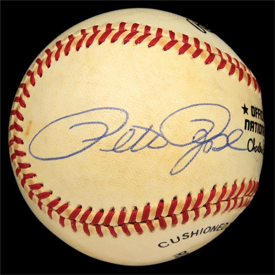 Baseball Autographs - Pete Rose/ Bart Giamatti Dual Signed Baseball
