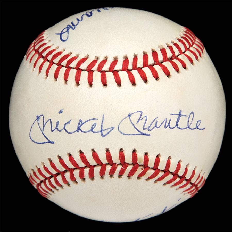Baseball Autographs - Spectacular Triple Crown Signed Baseball