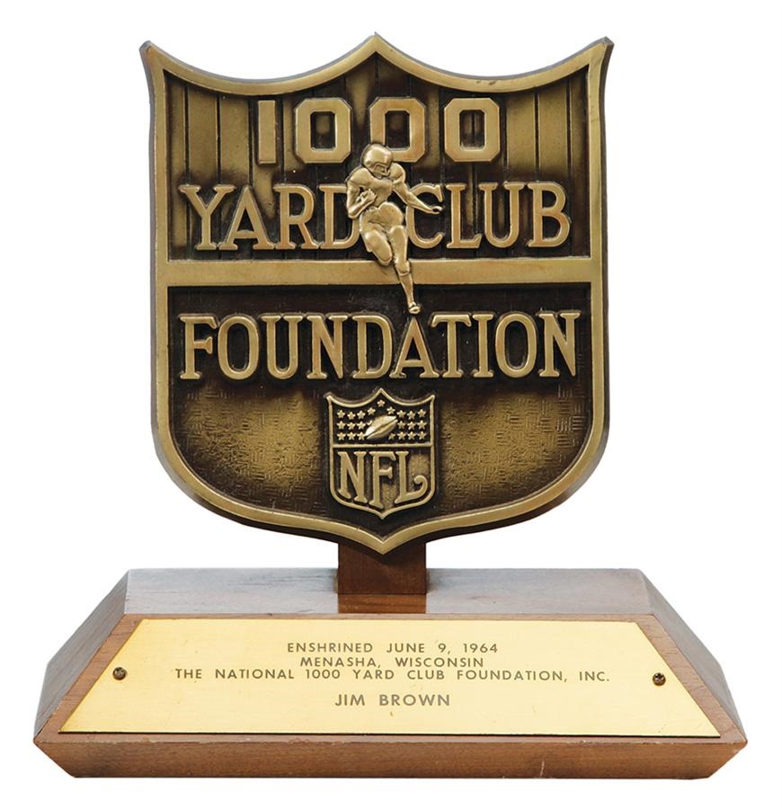 Jim Brown NFL 1000 Yard Club 1964 Enshrinement Award