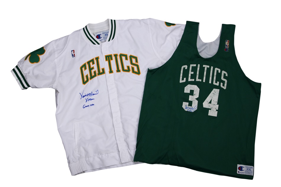 - 1994-95 Xavier McDaniel Boston Celtics Warm-Up Top and Practice Jersey