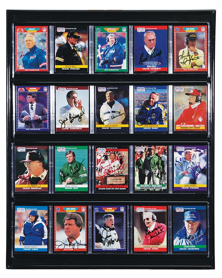 Football Coaches Signed Cards (40)