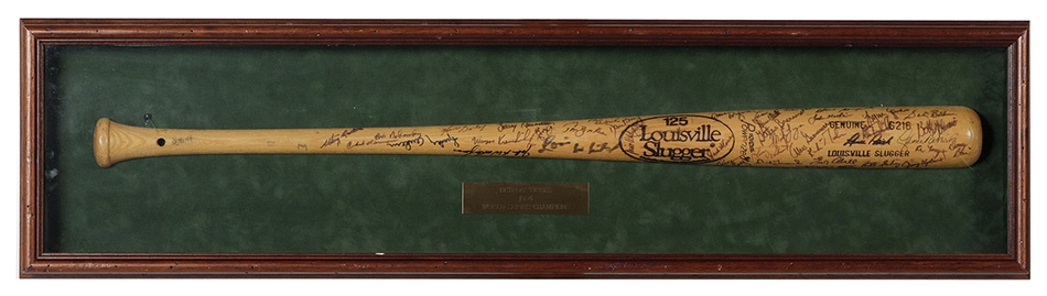 Baseball Autographs - 1984 World Champion Detroit Tigers Signed Bat