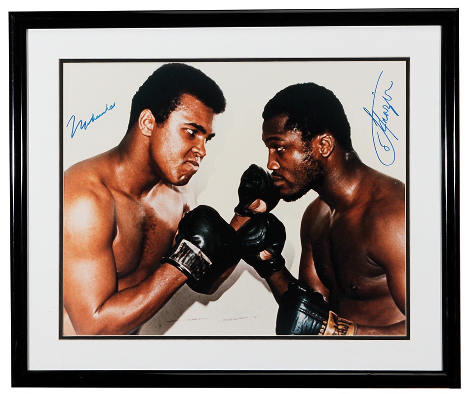 Muhammad Ali & Boxing - Muhammad Ali v. Joe Frazier Massive Signed Photo