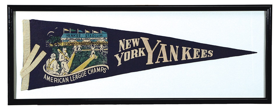 NY Yankees, Giants & Mets - Classic Pair of 1930's Yankees Pennants