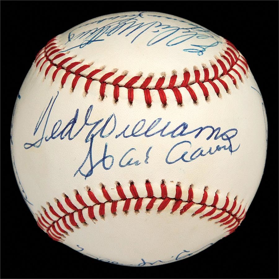 Baseball Autographs - 500 Home Run Hitters Signed Baseball From Famed Atlantic City Show
