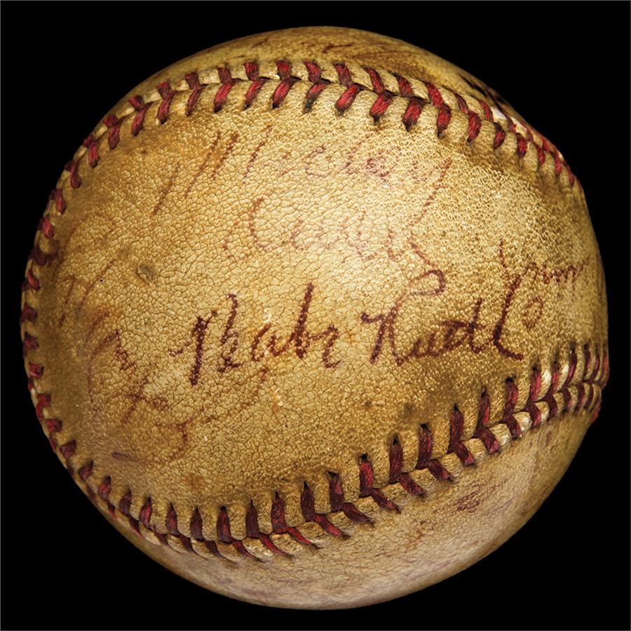 NY Yankees, Giants & Mets - Babe Ruth and the 1938 Cardinals Signed Baseball