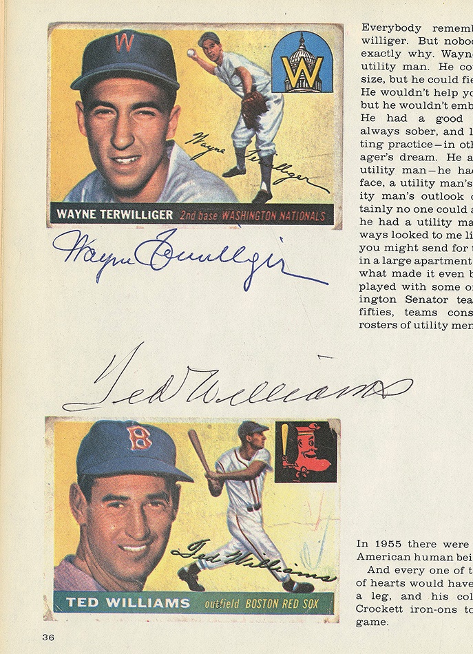Baseball Autographs - The Great American Book of Baseball Cards By Mantle, Paige, Williams, Stengel and Others