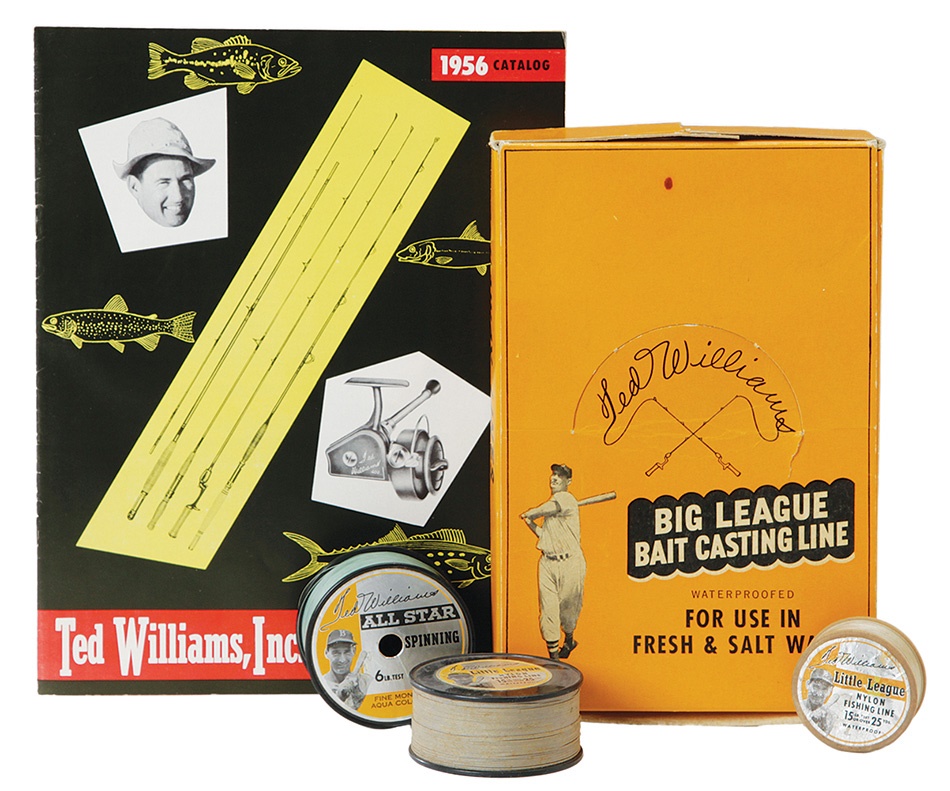 - Ted Williams Photographic Fishing Line Display Box, Line, And Catalog