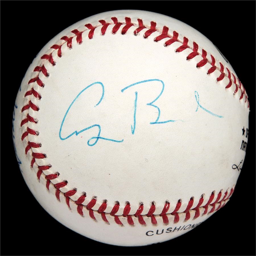 Baseball Autographs - Ford, Carter & Bush Presidential Signed Baseball with PSA DNA LOA