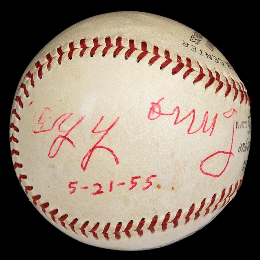 Baseball Autographs - Spectacular Cy Young Double Signed Baseball