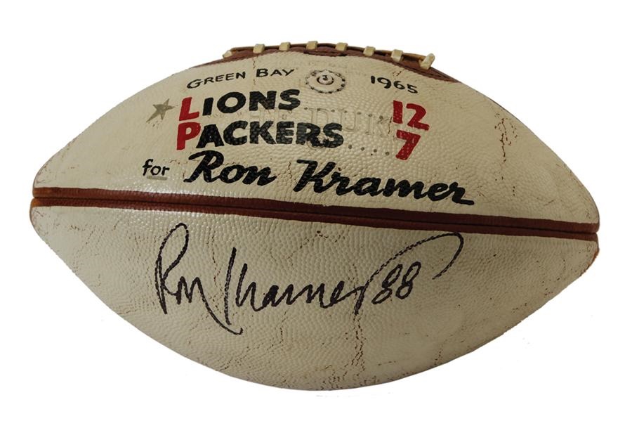 - 1965 Detroit Lions/Green Bay Packers Game Ball