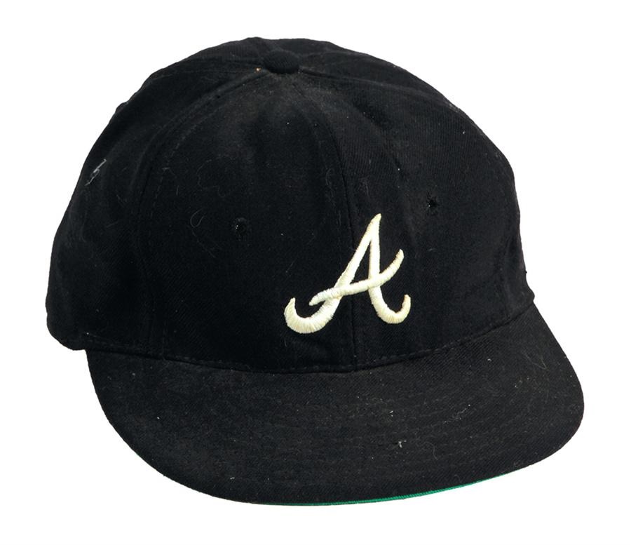 Baseball Equipment - Satchel Paige Game-Worn Atlanta Braves Cap