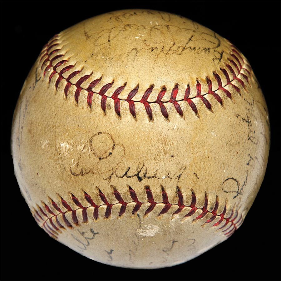 NY Yankees, Giants & Mets - 1936 American League Champion New York Yankees Team Signed Baseball