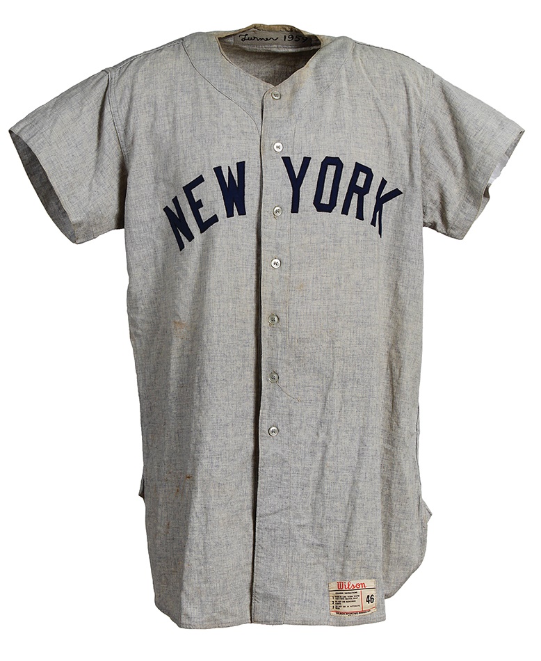 Baseball Equipment - Jim Turner 1959 New York Yankees Road Jersey