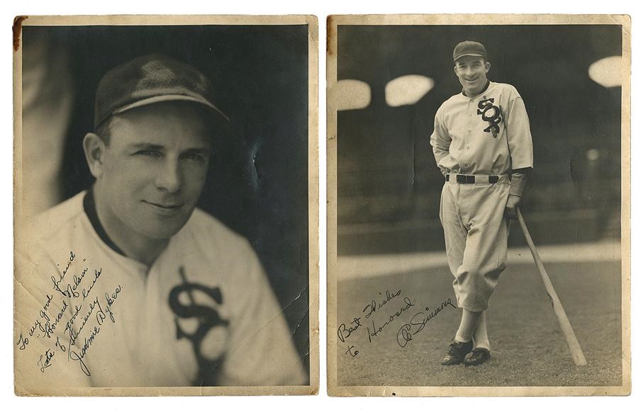 Baseball Autographs - Al Simmons & Jimmy Dykes Signed George Burke 8x10 Photos