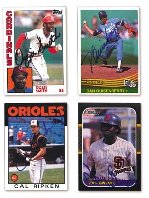 - 700 Autographed Baseball Cards (1950's-1990's)