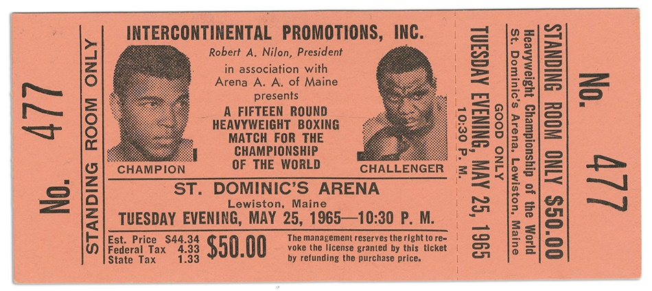 Muhammad Ali & Boxing - Ali Liston II Full Ticket