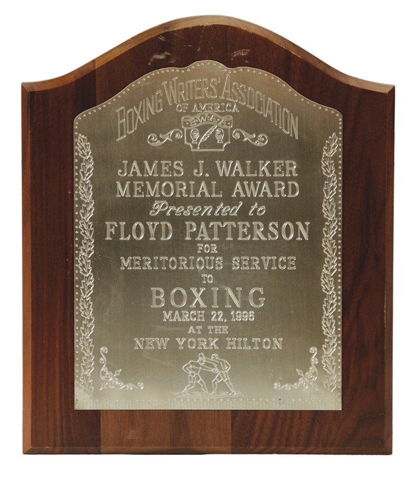 The Floyd Patterson Collection - Floyd Patterson James J. Walker Memorial Award