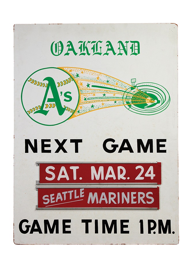 The Vern Foster Collection - 1979 Oakland A's Perpetual Sign