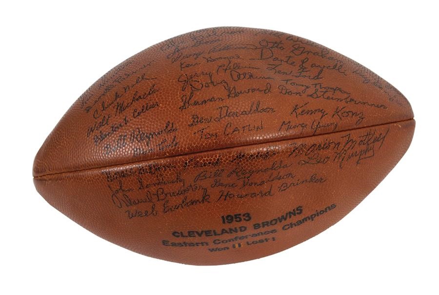 - 1953 Cleveland Browns Team Signed Football