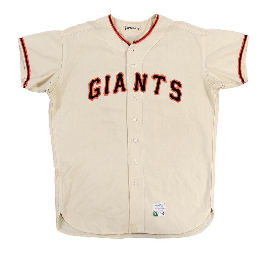Baseball Equipment - Larry Jansen 1967 San Francisco Giants Home Jersey