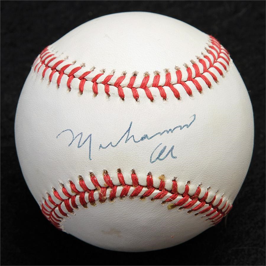 Baseball Autographs - Muhammad Ali Single Signed Baseball