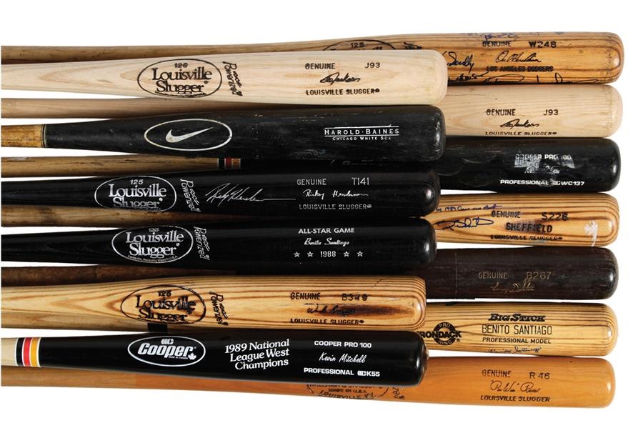 Baseball Equipment - Game Issued and Game Used Bat Collection (13)