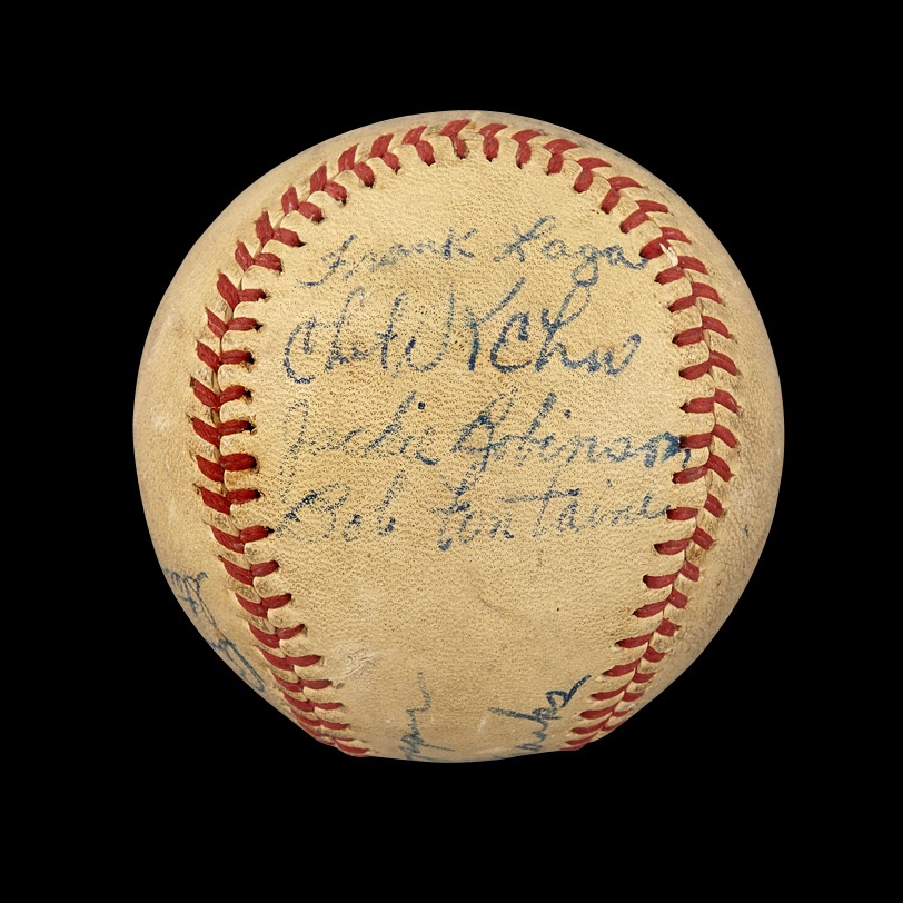 Baseball Autographs - 1946 Montreal Royals Signed Baseball with Jackie Robinson