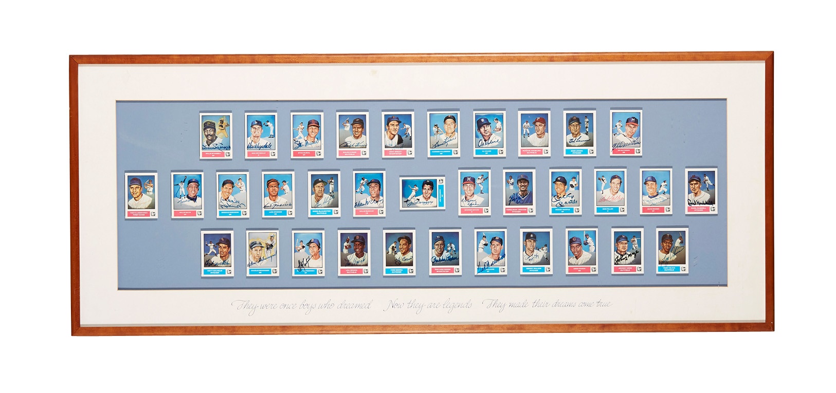 Baseball Autographs - 1984 Sports Design Framed Display With Mantle, DiMaggio, Williams (34)