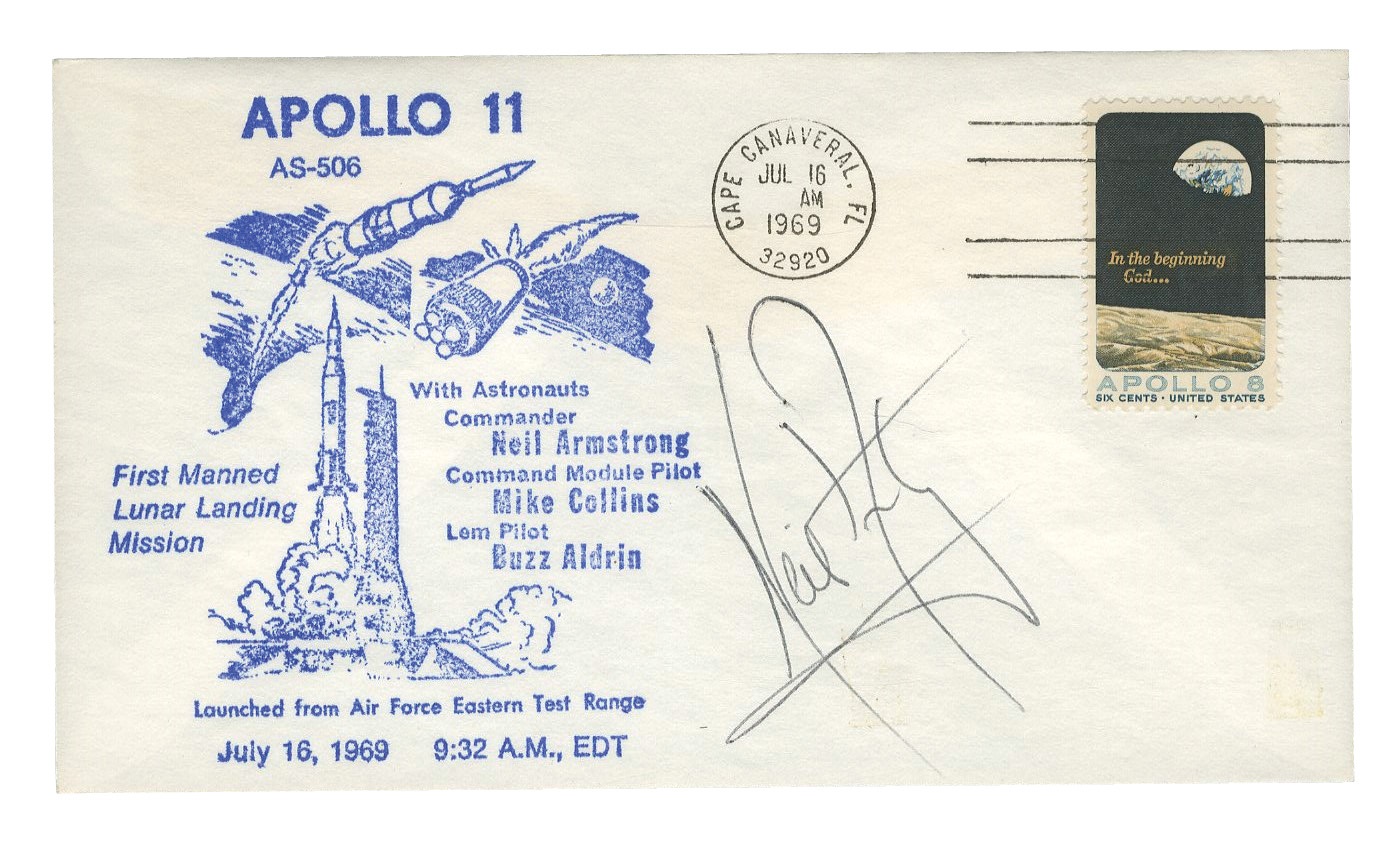 - Neil Armstrong Signed Apollo 11 First Day Cover