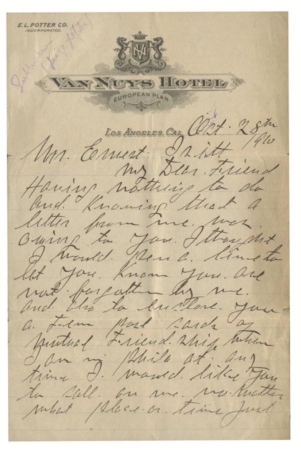 Muhammad Ali & Boxing - 1910 John L. Sullivan Twice-Signed Letter and Inscribed Photo