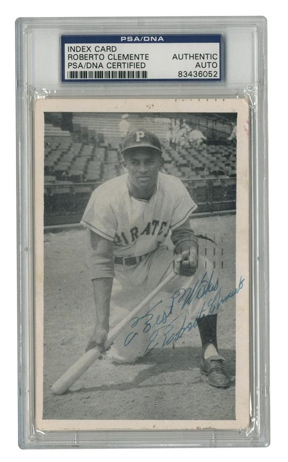 Baseball Autographs - Robert Clemente "Rookie" Signed Photo Postcard
