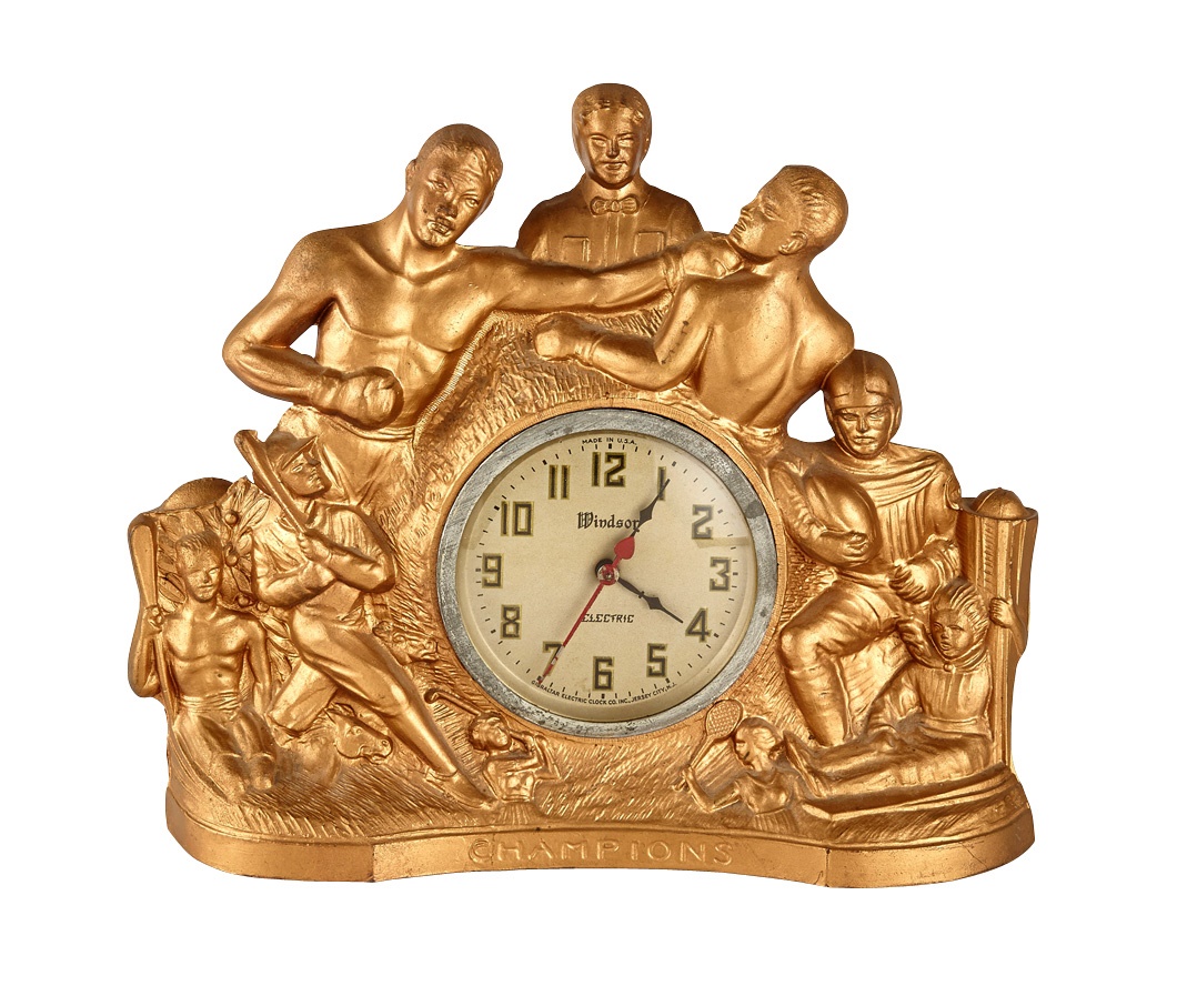 Ruth and Gehrig - Rare 1930s "Champions" Clock with Babe Ruth