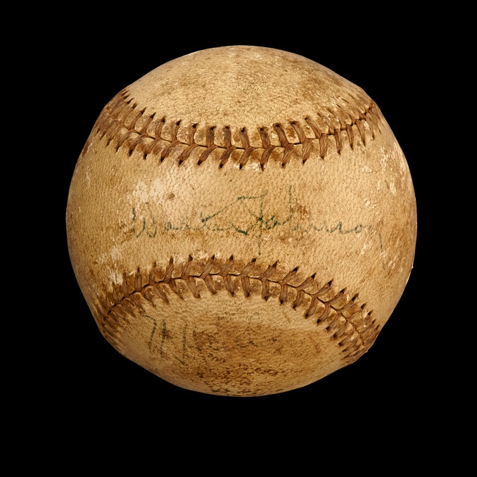 Baseball Autographs - Washington Heroes of the 1924 World Series Baseball Signed by Walter Johnson & Muddy Ruel