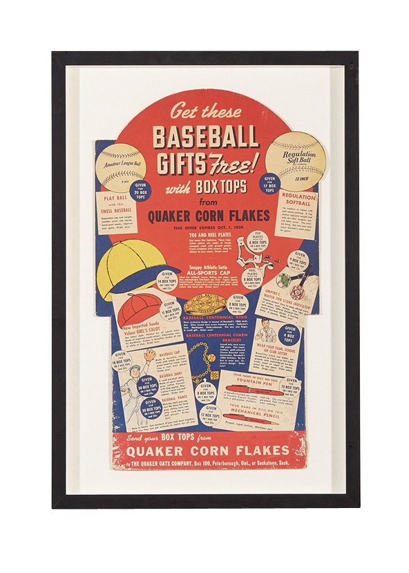 - 1939 Quaker Oats Cardboard Advertising Display