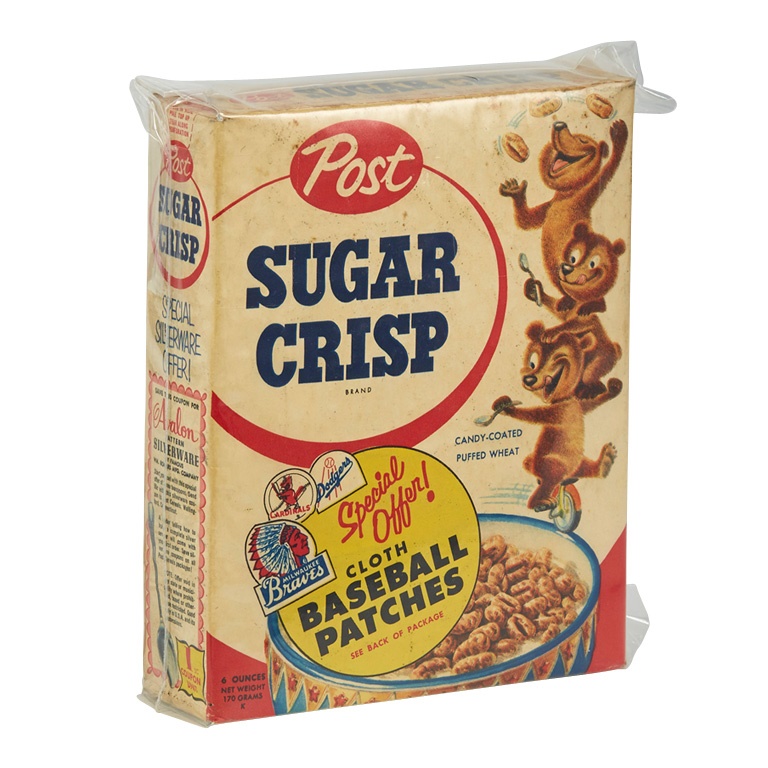 1950s Ted Willams Unopened Sugar Crisp Post Cereal Box